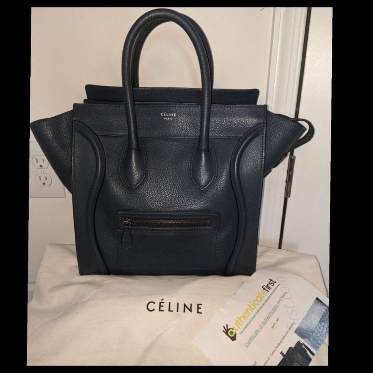 Celine Drummed Leather Mini Luggage