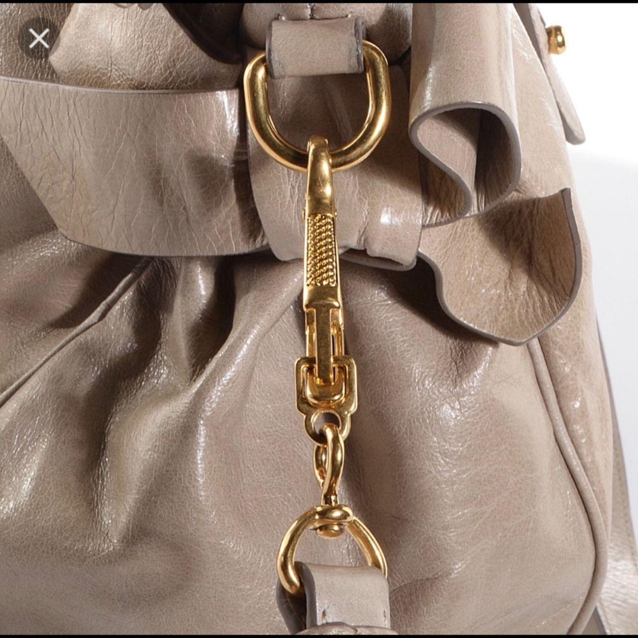 Miu Miu Vitello Lux Bow Large Leather Satchel