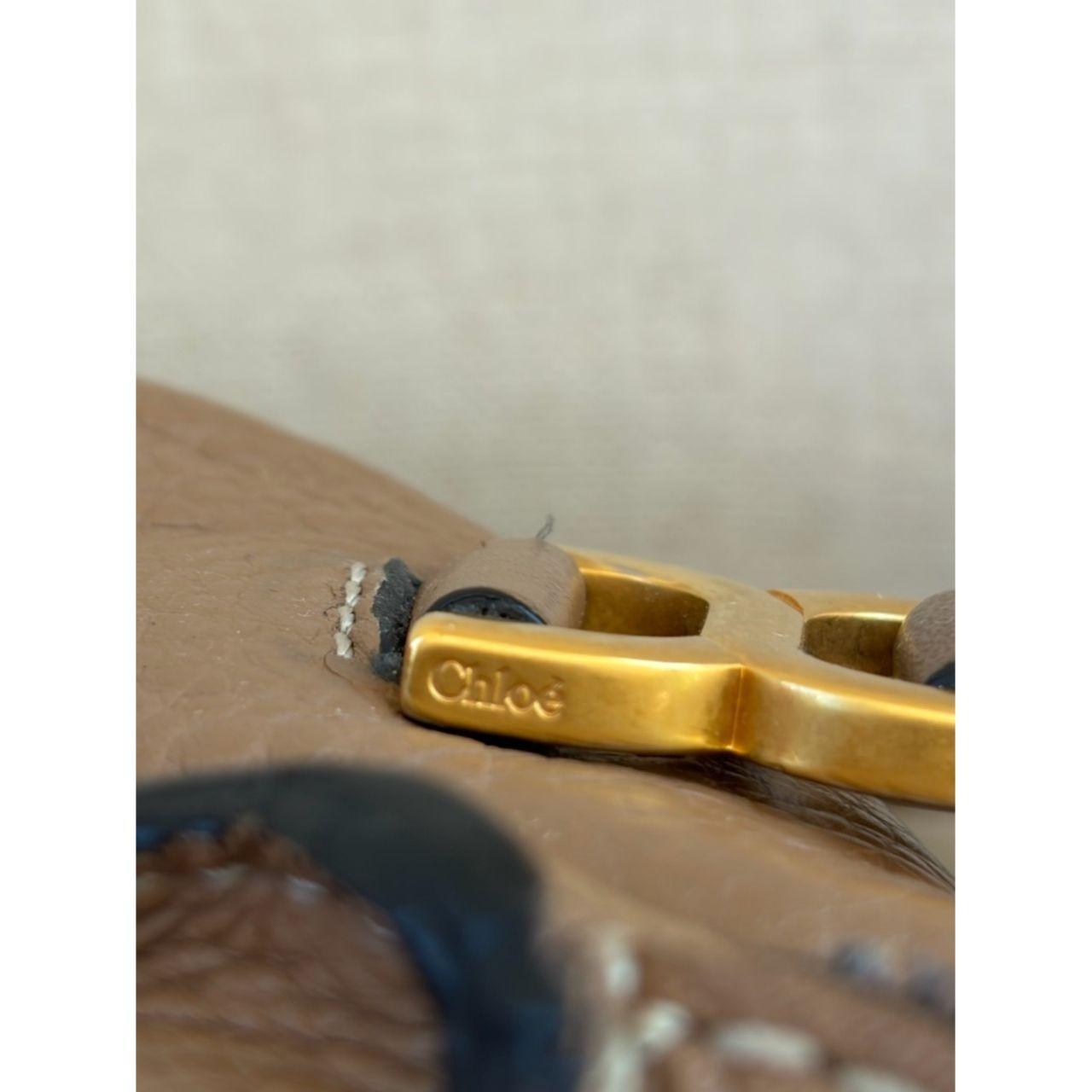 Chloe Tan Brown Marcie Mini Crossbody with Gold Hardware