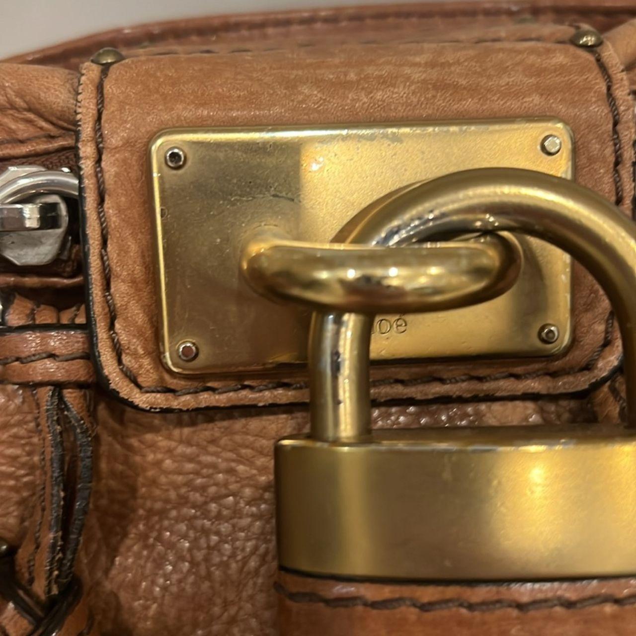 Chloe Paddington lock Light Brown & Gold Leather Shoulder Bag