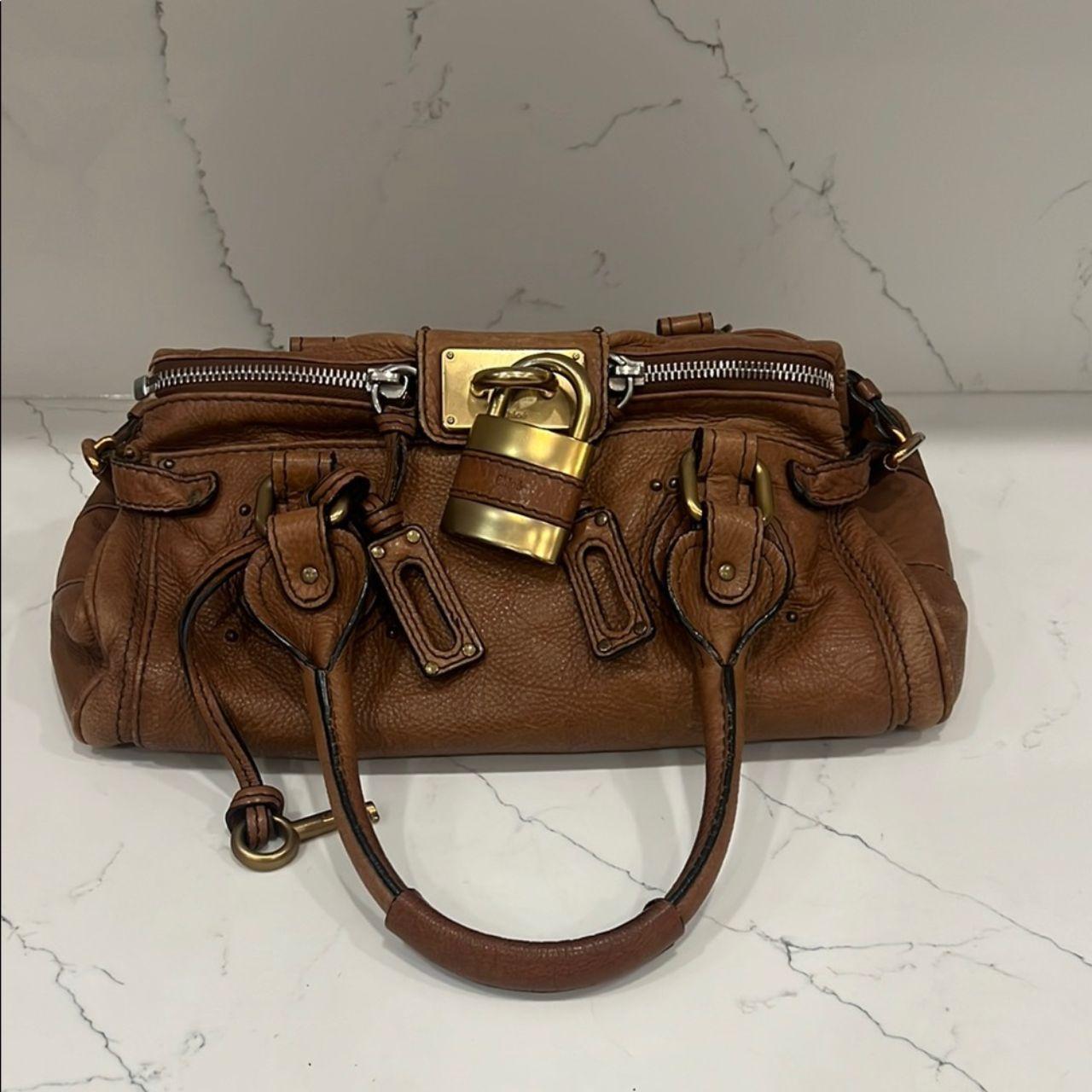 Chloe Paddington lock Light Brown & Gold Leather Shoulder Bag