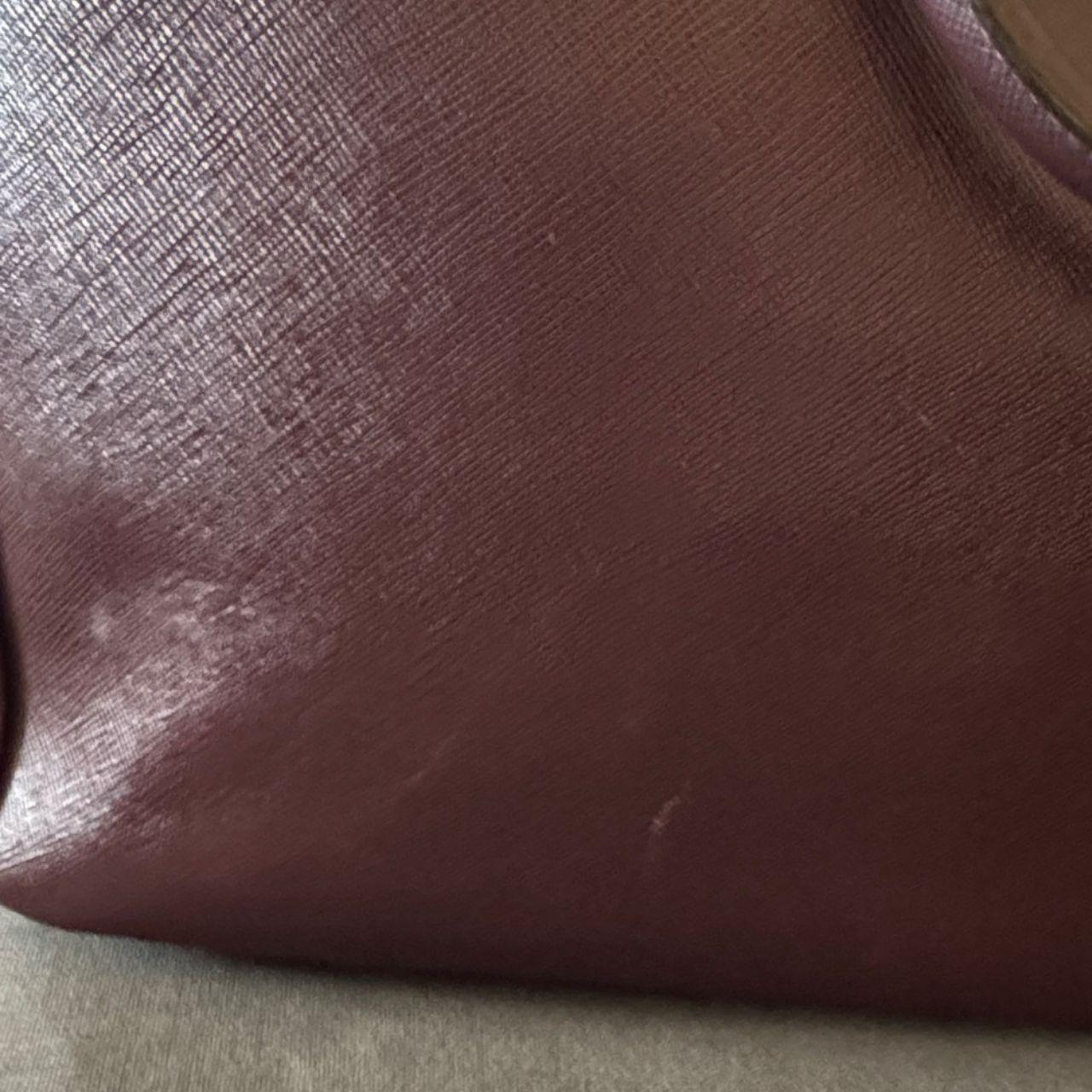 Prada Deep Burgundy Medium Saffino Leather Handbag