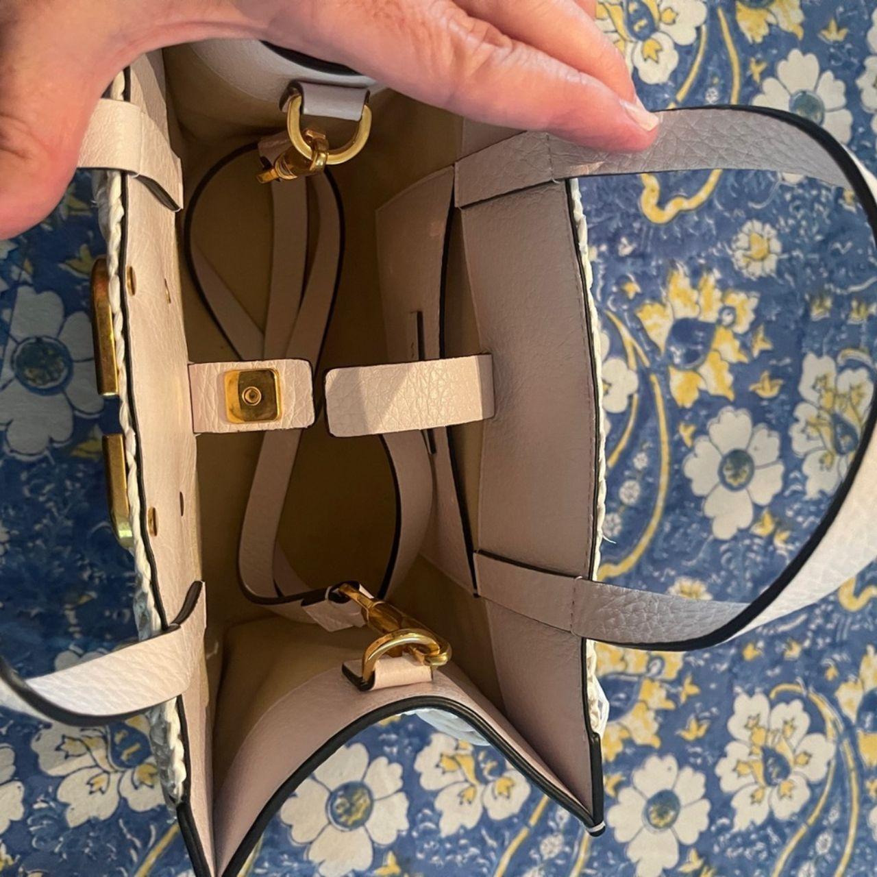 Valentino Garavani VLOGO Small Raffia Top-Handle Bag