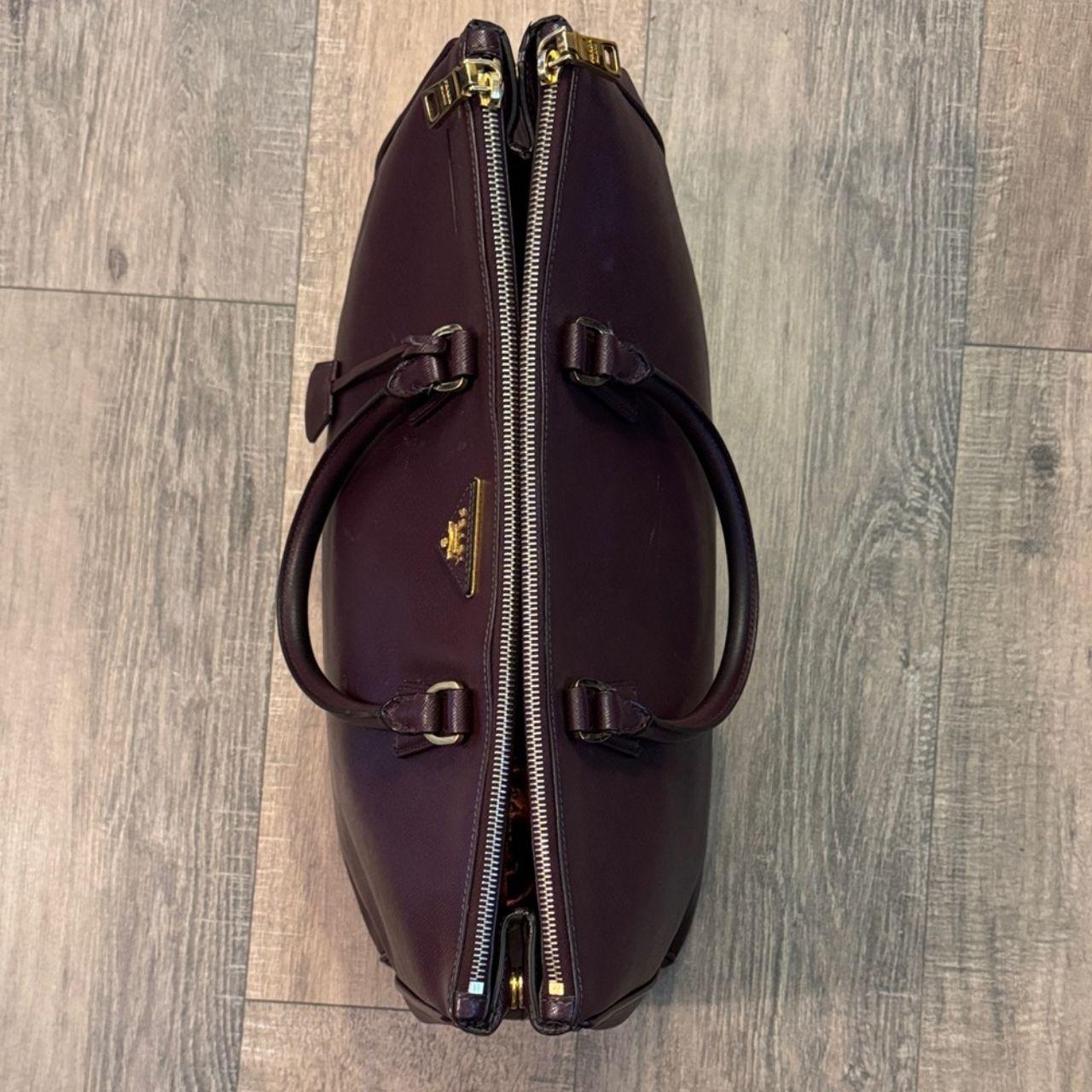 Prada Deep Burgundy Medium Saffino Leather Handbag