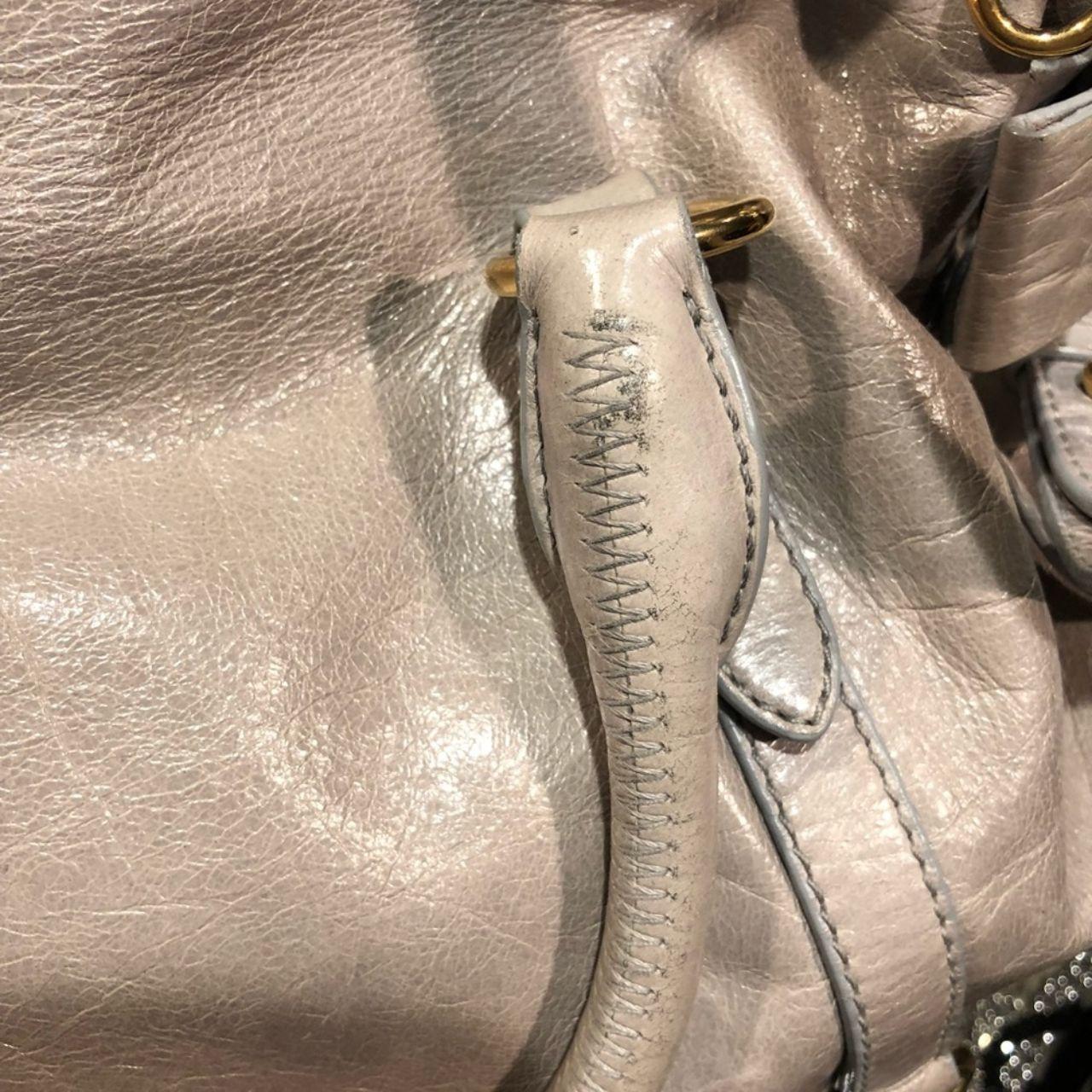 Miu Miu Vitello Lux Bow Large Leather Satchel