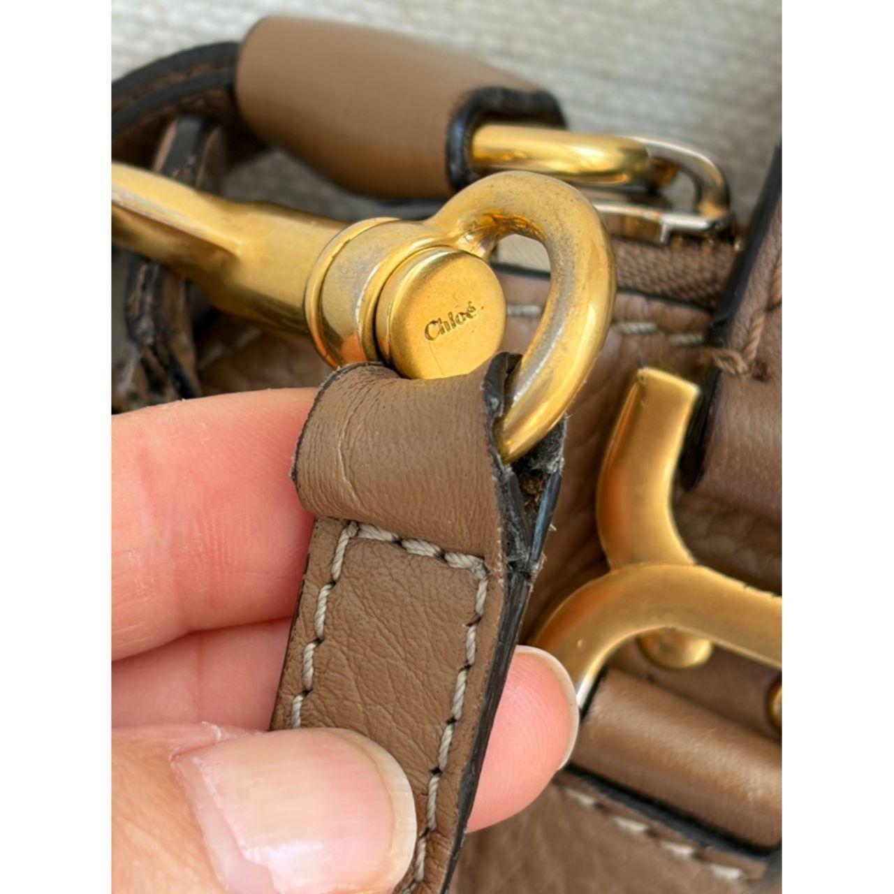 Chloe Tan Brown Marcie Mini Crossbody with Gold Hardware