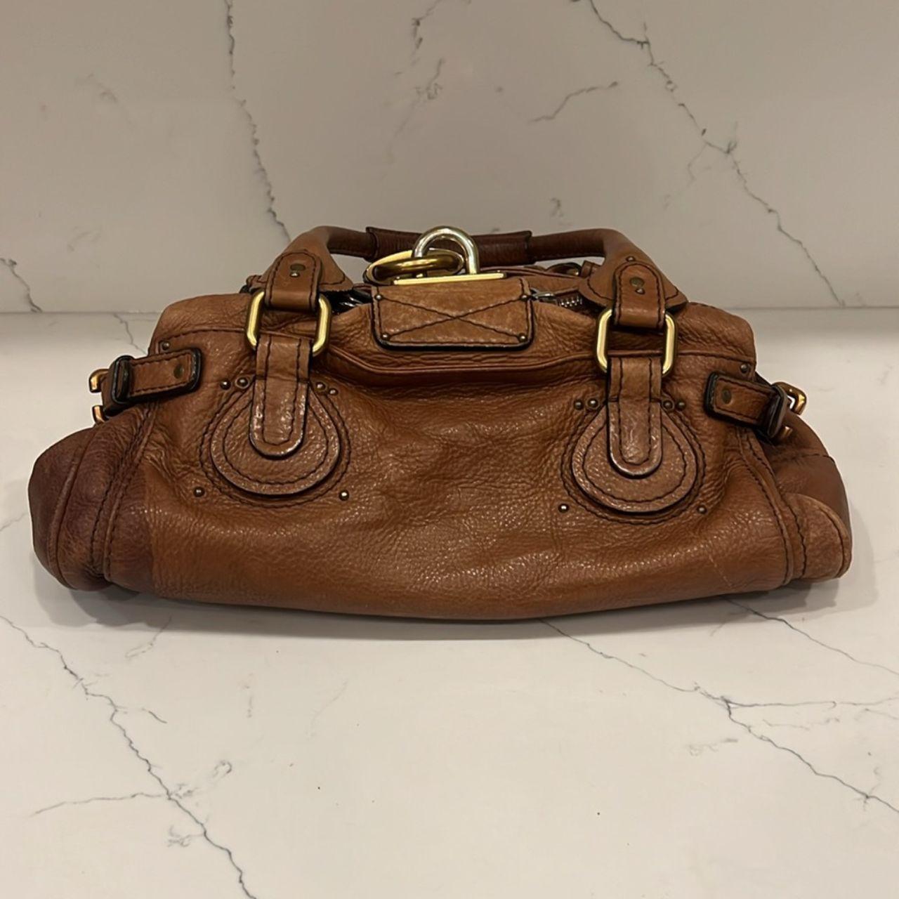 Chloe Paddington lock Light Brown & Gold Leather Shoulder Bag