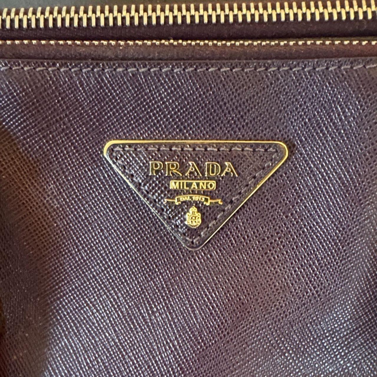 Prada Deep Burgundy Medium Saffino Leather Handbag