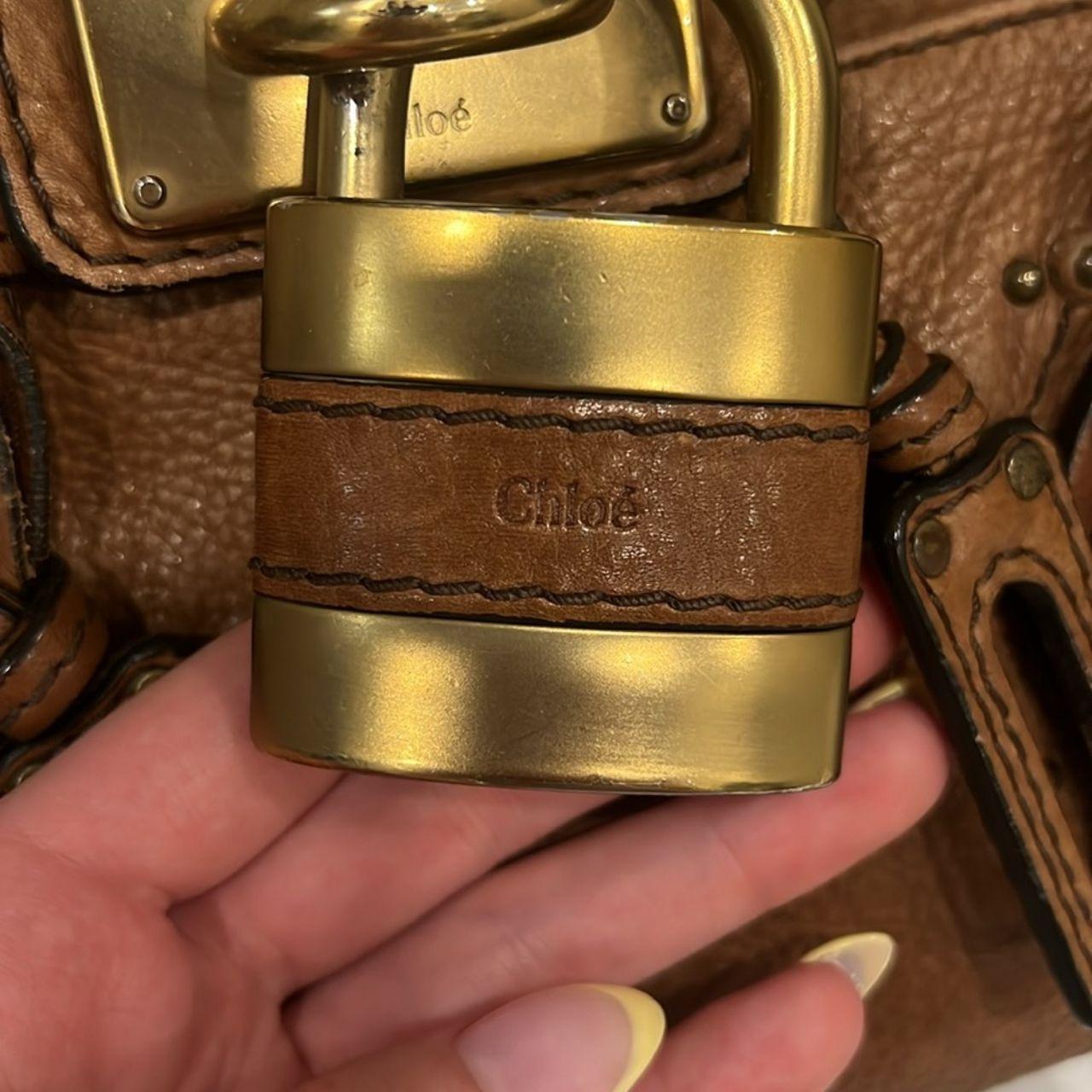 Chloe Paddington lock Light Brown & Gold Leather Shoulder Bag