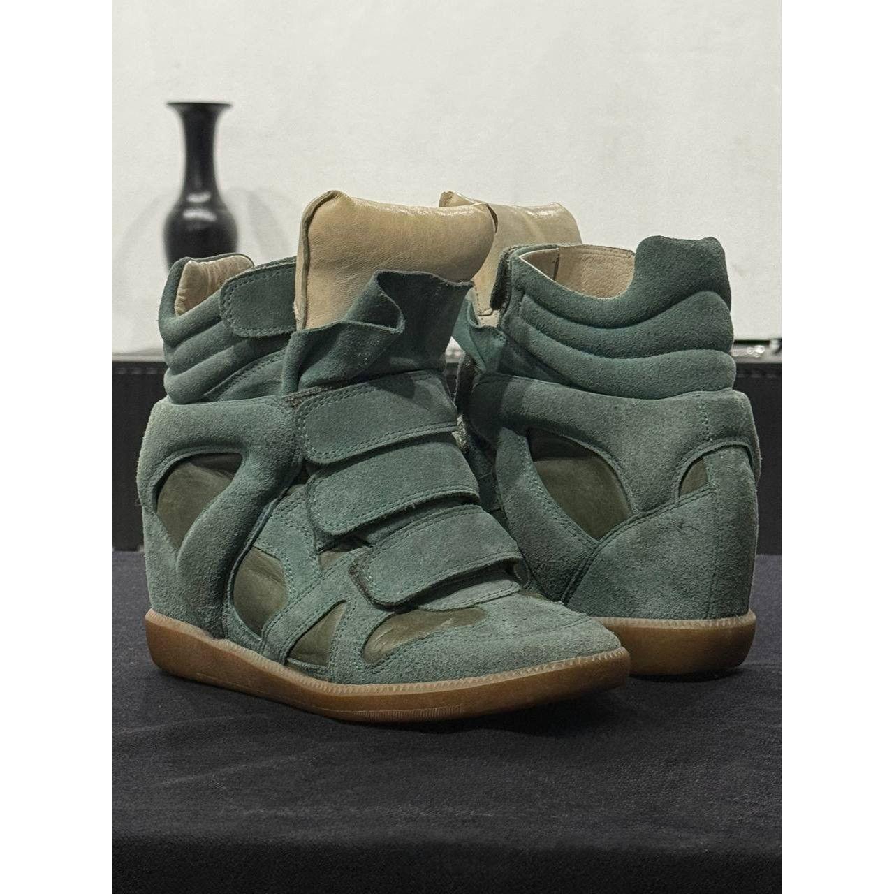 Isabel Marant Women's Green and Blue Trainers