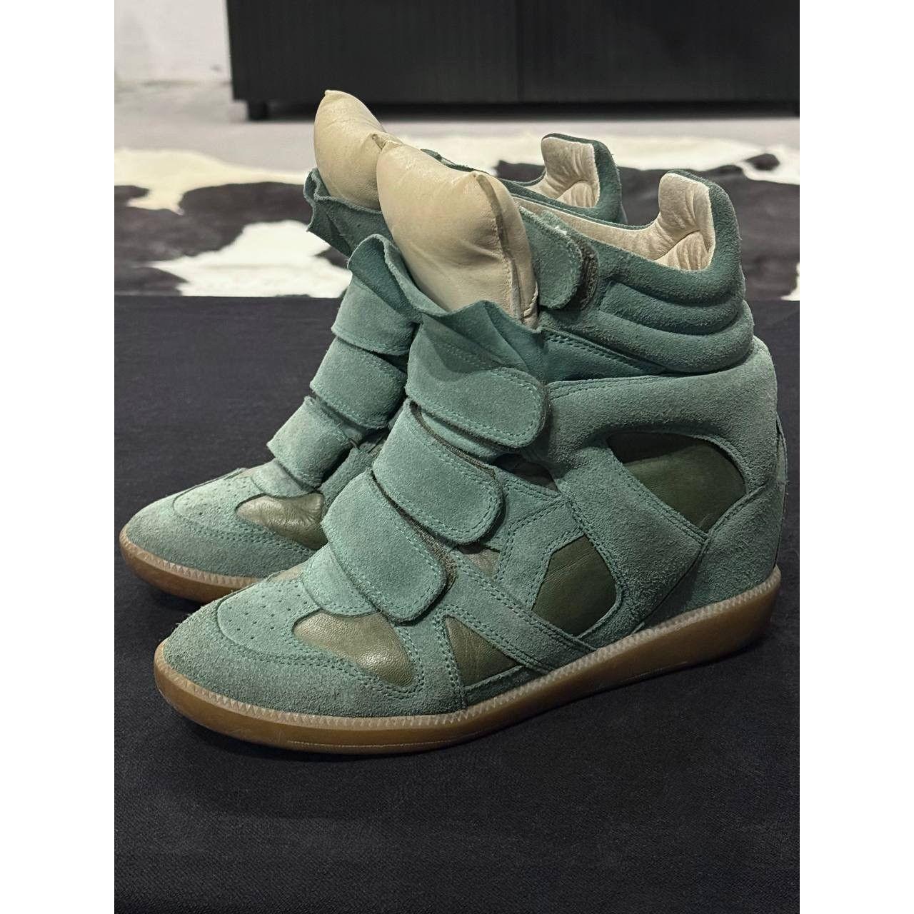Isabel Marant Women's Green and Blue Trainers