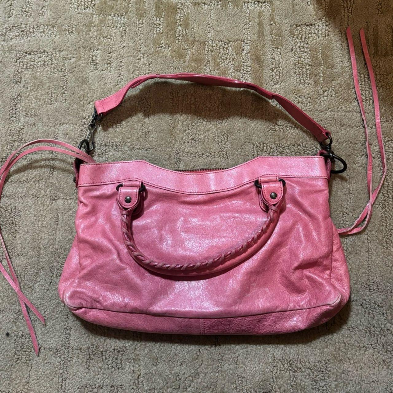Pink Balenciaga city bag