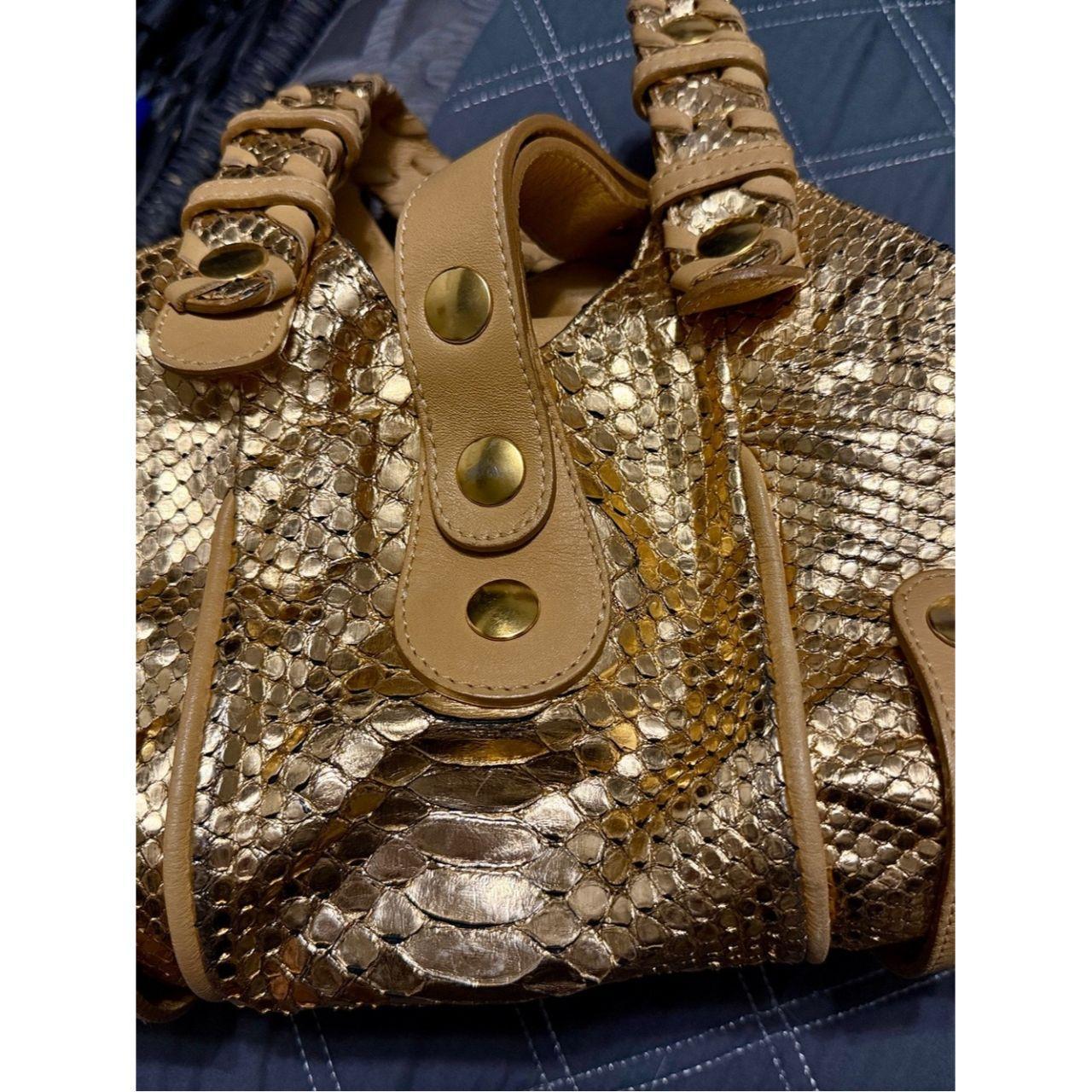 Chloe’ Gold Python Silverado Handbag Exquisite Vintage As New with Dust Bag