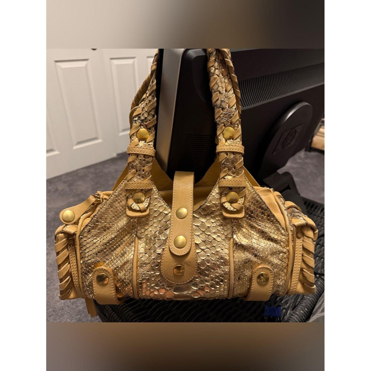 Chloe’ Gold Python Silverado Handbag Exquisite Vintage As New with Dust Bag