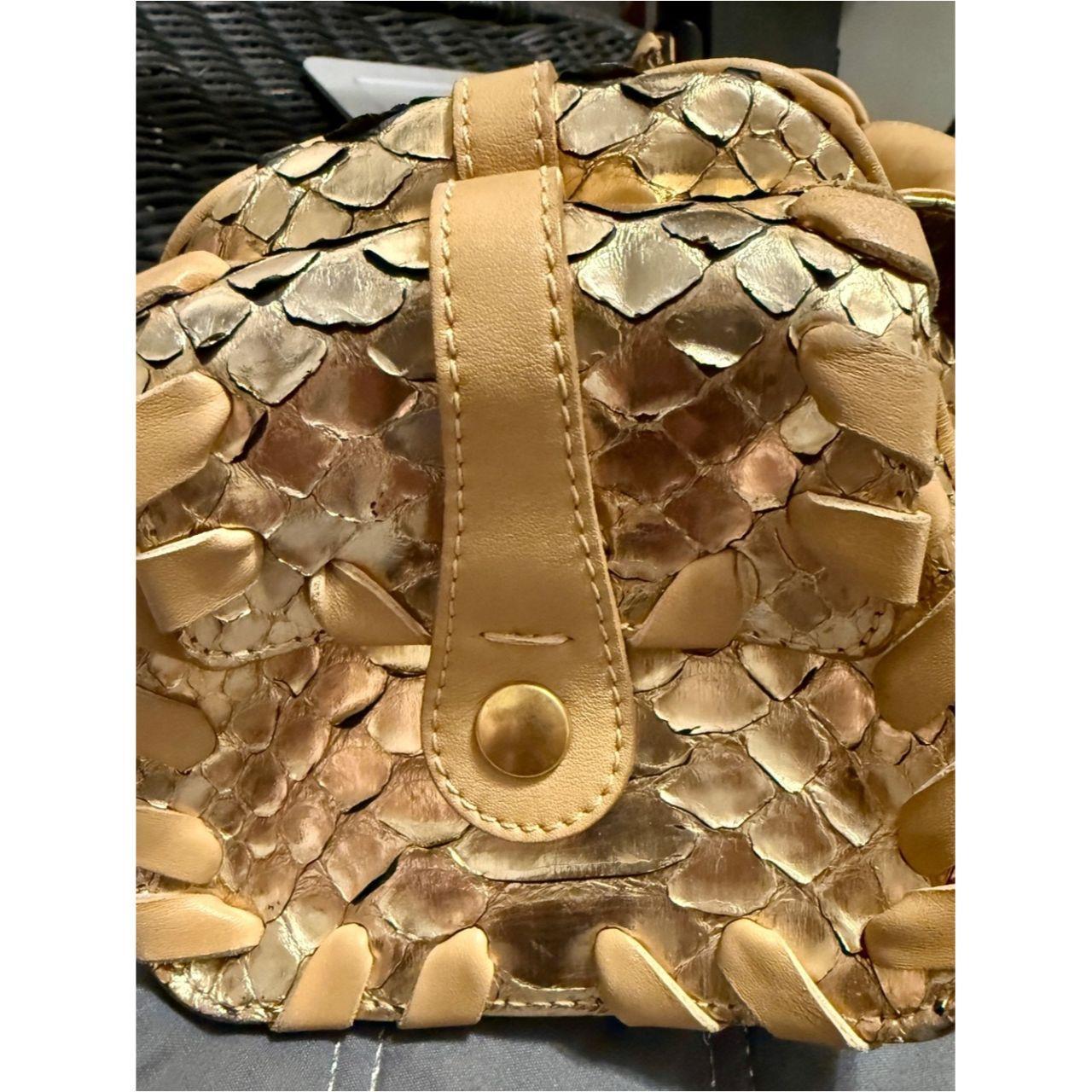 Chloe’ Gold Python Silverado Handbag Exquisite Vintage As New with Dust Bag