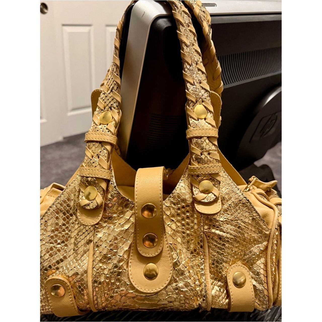 Chloe’ Gold Python Silverado Handbag Exquisite Vintage As New with Dust Bag